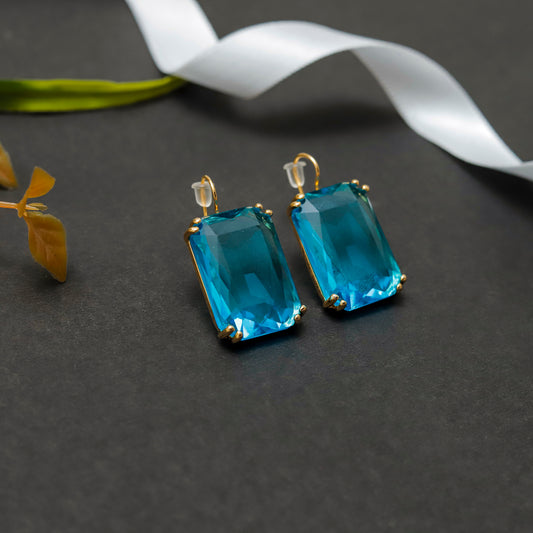 Aqua Luxe Crystal Earrings