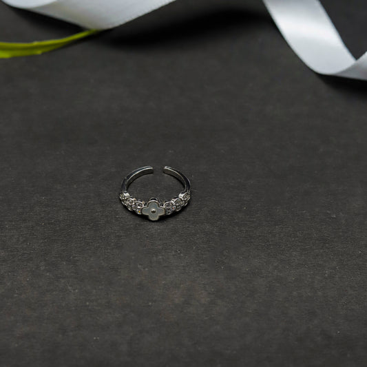 Blossom Sparkle Silver Tone Ring
