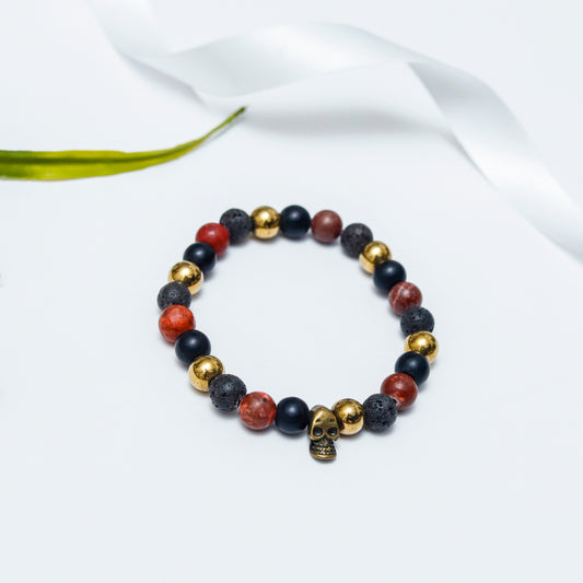Bold Skull Beaded Bracelet