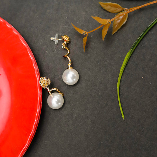 Blooming Pearl Drop Earrings