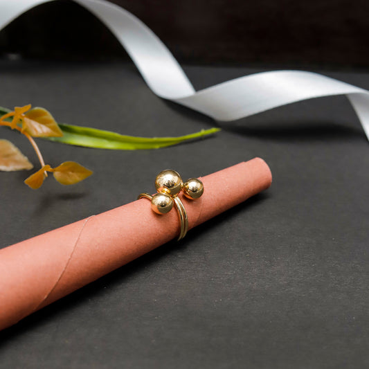 Bold Sphere Gold Tone Ring