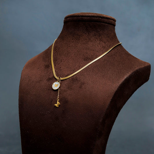 Butterfly Glow Dual-Charm Necklace